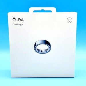 Oura Ring 4 - Smart Ring (Gen 4) - Silver - Size 8 - New and Sealed